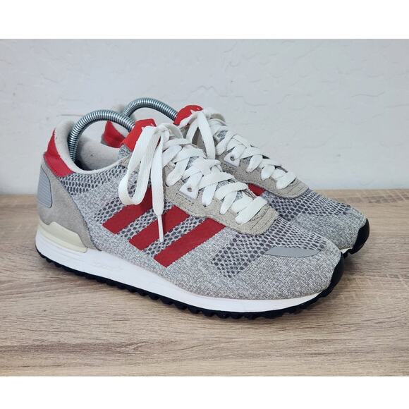 Adidas ZX 700 IM S79191 Men's 7.5 Trainer Shoes Gray Red Mesh Athletic Sneakers - Picture 1 of 9